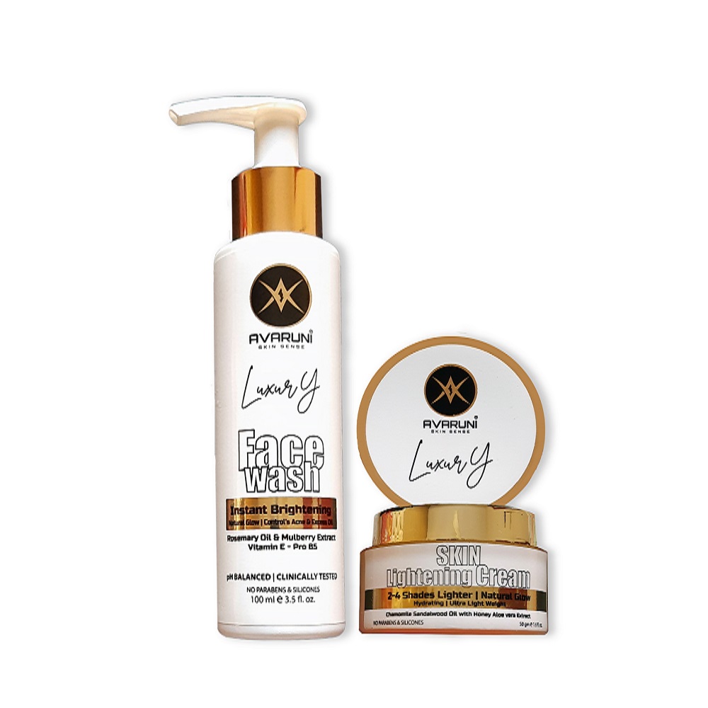 Avaruni Skin Lightening Cream + Instant Brightening Facewash